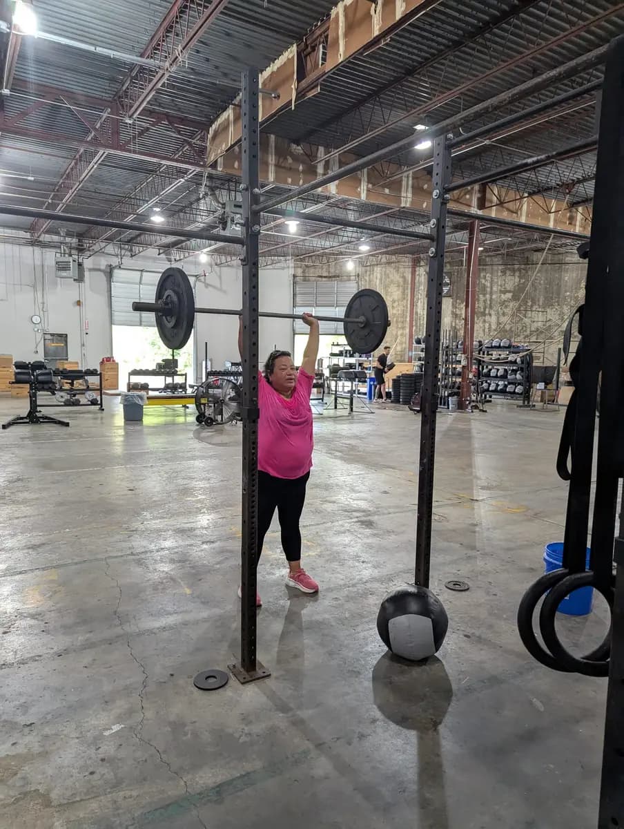 Diana, a Fit 901 client, photographed training at the gym in Memphis, TN